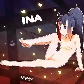 hololive,ninomae_inanis,virtual_youtuber,маленькие сиськи,пизда,